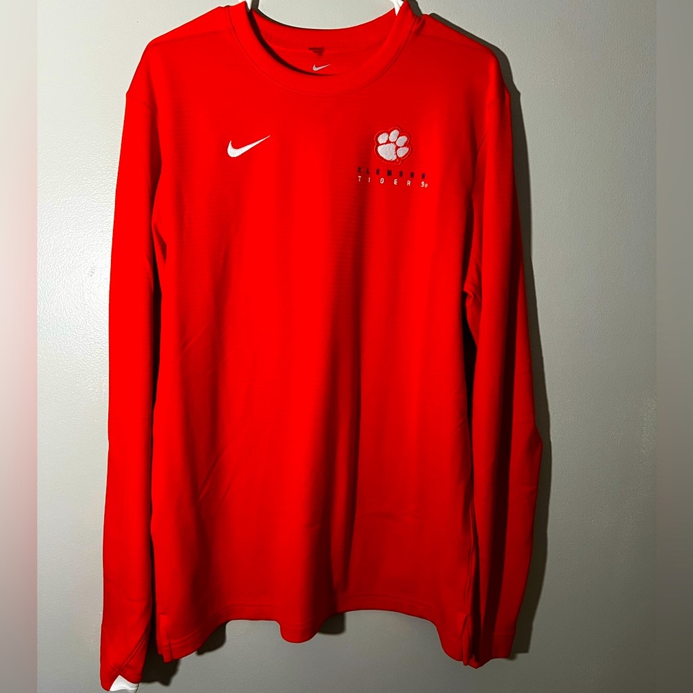 Nike dri fit Men's‎ MD Clemson Tigers Orange Crew LS  Sweatshirt
